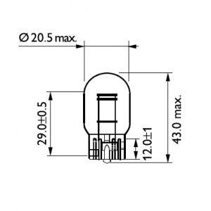 SET 2 BECURI FARA SOCLU 12 V W21/5W W3X16q PHILIPS - Img 3