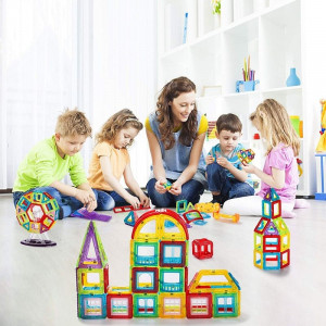 Set constructie magnetic, 106 piese, joc educativ si creativ, varsta 3+, procart - Img 7