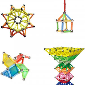 Set constructie magnetic 3d, 230 piese, joc educativ creativ, varsta 6+, procart - Img 14