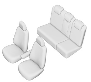 SET HUSE SCAUN RENAULT MEGANE III 2010-2015 (BANCHETA FRACTIONATA) - Img 2