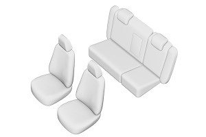 SET HUSE SCAUN SKODA OCTAVIA II 2004-2009 (BANCHETA FRACTIONATA) TIP 2 CU TETIERE SPATE IN FORMA DE L - Img 2