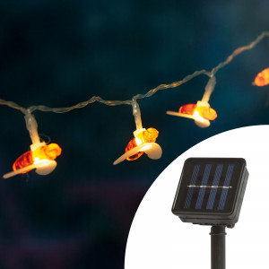 Șir de lumină solară LED - albină - 2,3 m - 20 LED - alb cald - Img 1
