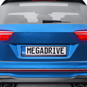 SUPORT NUMAR INMATRICULARE MEGA DRIVE METALIZAT GRAPHITE 1 BUC - Img 1