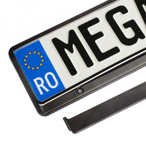 SUPORT NUMAR INMATRICULARE MEGA DRIVE METALIZAT GRAPHITE 1 BUC - Img 5