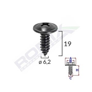 SURUB CU CAP INCRUCISAT DIAMETRU 6.2MM LUNGIME 19MM SET 10 BUC - Img 4