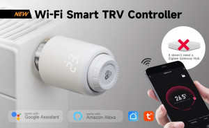 Termostat inteligent pentru calorifer, wifi, android ios, control vocal alexa, programabil - Img 19