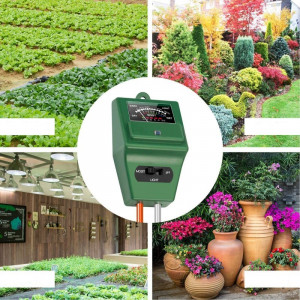 Tester pentru sol 3 in 1, ph, umiditate, lumina, 2 sonde, inaltime 29.3 cm - Img 1