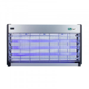 Aparat antiinsecte profesional uv 3x20w, raza 350 mp, antitantari, grilaj metalic, argintiu, procart®