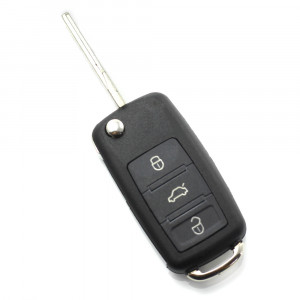Audi A8 - Carcasă cheie tip briceag cu 3 butoane, fără buton de panică - CARGUARD - Img 1