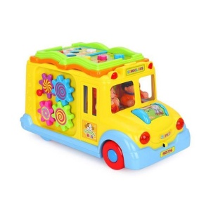 Autobuz scolar interactiv, sunete si lumini, imagini, multicolor, 12 luni+ - Img 3
