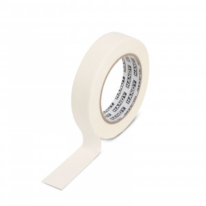 Banda de mascare - cu adeziv pe baza de apa - 50 m x 24 mm - alb - Img 1