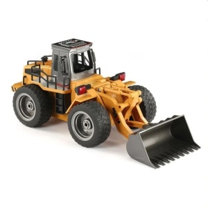 Buldozer cu telecomanda, lumina led, tractiune 4x4, rotire 360 grade, reincarcabil usb - Img 12