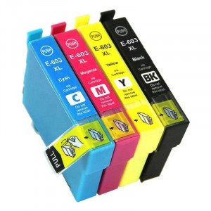 Cartus inkjet compatibil 603xl, bk/c/y/m pentru epson, capacitate mare culoare galben