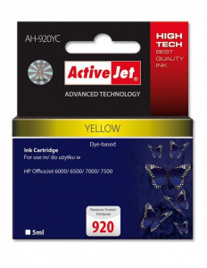 Cartus inkjet compatibil hp 920, 5ml, yellow, premium activejet, garantie 5 ani