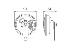 CLAXON ELECTROMAGNETIC 12V 5A TON JOS - Img 3