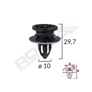 CLIPS TAPITERIE USI PENTRU AUDI A4 SET 10 BUC - Img 4