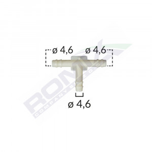 CONECTOR FURTUN TEU UNIVERSAL 4.6MM - ALB SET 10 BUC - Img 2
