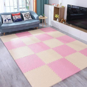 Covoras puzzle xl, 60x60 cm, grosime 2 cm, spuma eva, 2 piese culoare alb - Img 3