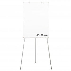 Flipchart magnetic 60x90 cm, trepied telescopic 90-160 cm, cleme pentru hartie