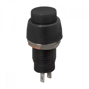 Intrerupator cu apasare, 1 circuit, 2A-250V OFF-ON, negru - Img 1