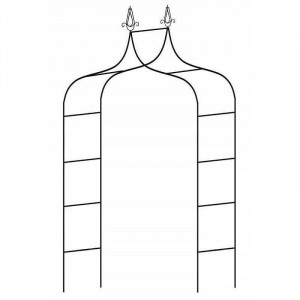 Pergola decorativa de gradina, constructie metalica, stil gothic, 240x150x37 cm - Img 8