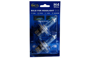 SET 2 BECURI FAR H4 12V 60/55W P43t WHITE SCT - Img 1