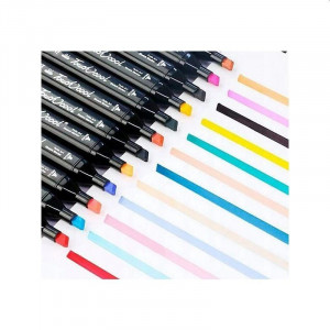 Set 40 markere multicolore cu 2 capete pentru scriere, geanta depozitare inclusa - Img 8