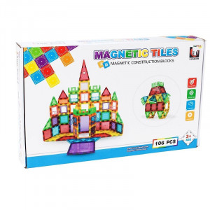 Set constructie magnetic, 106 piese, joc educativ si creativ, varsta 3+, procart - Img 18