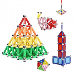 Set constructie magnetic 3d, 230 piese, joc educativ creativ, varsta 6+, procart - Img 5