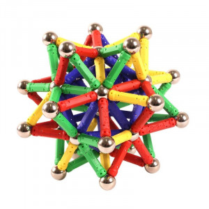 Set constructie magnetic 3d, 350 piese, multicolor, educativ, interactiv, varsta 6+, procart - Img 6