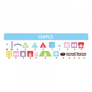 Set constructii magnetic, 130 piese, constructie 3d castel, masinuta, varsta 6+, procart - Img 9