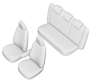 SET HUSE SCAUN SKODA SUPERB 2015- (BANCHETA FRACTIONATA) CU TETIERE SPATE IN FORMA DE L - Img 2