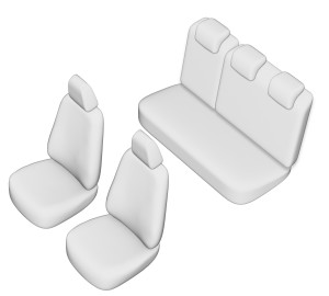 SET HUSE SCAUN SUZUKI VITARA IV 2015- (BANCHETA FRACTIONATA) CU TETIERE SPATE IN FORMA DE L - Img 2
