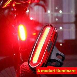 Stop led pentru bicicleta, reincarcabil usb 600 mah, 16 led-uri, 4 moduri iluminare, ipx4 - Img 7