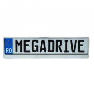 SUPORT NUMAR INMATRICULARE MEGA DRIVE CHROME BRUSH 1 BUC - Img 2