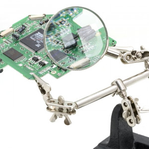 Suport placa circuit imprimat cu lupamarire de 2x - Img 2