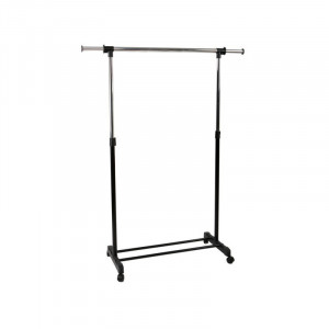 Suport umerase haine, stand incaltaminte, inaltime ajustabila 163x145x45 cm, 4 roti, otel cromat - Img 7