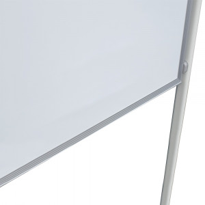 Tabla magnetica doua fete scriere, 90x120 cm, stand mobil cu blocare roti, rama aluminiu - Img 2