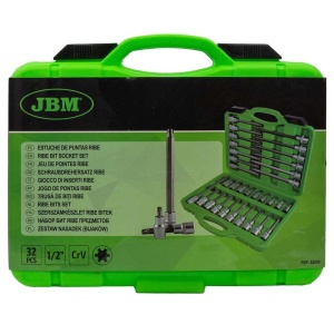 TRUSA CAPETE TUBULARE RIBE PENTRU SURUBURI CU 32 PIESE JBM - Img 10