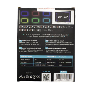 Bandă LED SMART - pentru iluminare ambientală TV, 24”-38” - SunShine - Img 10