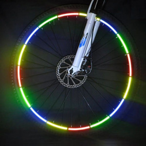 Banda reflectorizanta autoadeziva, pentru biciclete, 20.5x0.8 cm, siguranta si vizibilitate culoare produs galben - Img 4