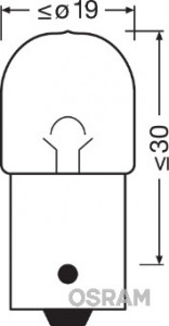 BEC 12V R5W ORIGINAL SET 10 BUC OSRAM - Img 2
