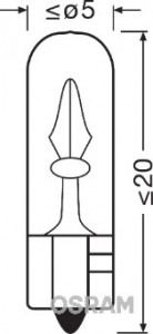 BEC 12V W2.3W ORIGINAL SET 10 BUC OSRAM - Img 2