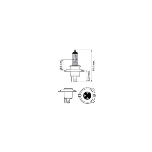 BEC FAR H4 60/55W 12V WHITE VISION ULTRA (blister) PHILIPS - Img 5
