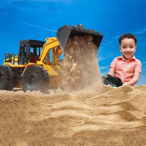 Buldozer cu telecomanda, lumina led, tractiune 4x4, rotire 360 grade, reincarcabil usb - Img 1
