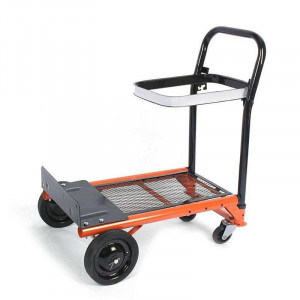 Carucior liza portabil cu 4 roti, suport sac de gunoi, pliabil, transport marfa maxim 80 kg - Img 10