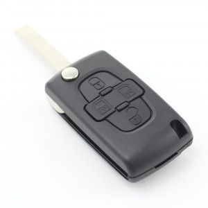 Citroen / Peugeot - Carcasa tip cheie briceag cu 4 butoane, fara suport baterie, model VA2-SH4 - Img 6