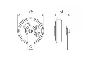 CLAXON ELECTROMAGNETIC 12V 3.5A TON JOS - Img 2