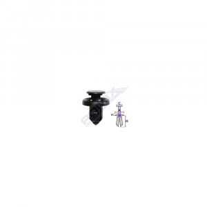 CLIPS FIXARE ELEMENTE EXTERIOARE PENTRU HONDA 10X13.6MM NEGRU SET 5 BUC - Img 2