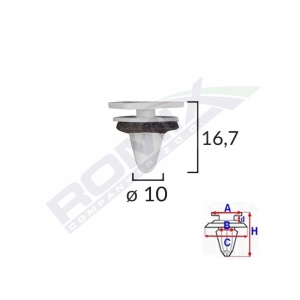 CLIPS FIXARE ELEMENTE EXTERIOR, GRILA DE ADMISIE, PENTRU KIA SI HYUNDAI SET 10 BUC - Img 4